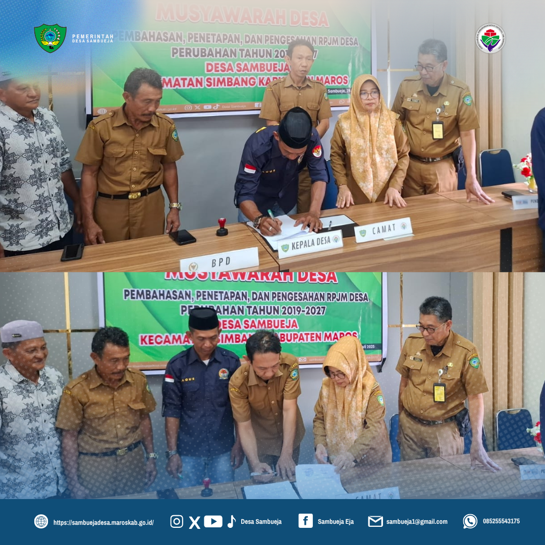 “MUSYAWARAH DESA” PEMBAHASAN, PENETAPAN, DAN PENGESAHAN RENCANA PEMBANGUNAN JANGKA MENENGAH DESA (RPJMDes) PERUBAHAN TAHUN 2019-2027 (5)